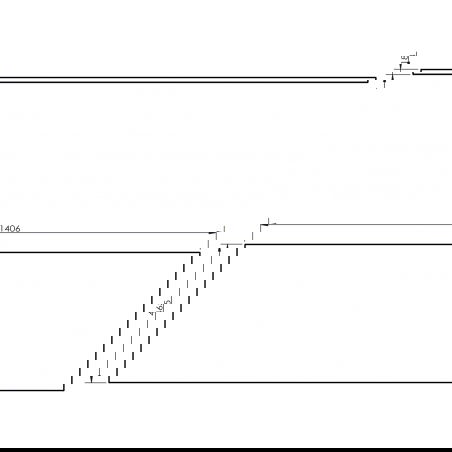 Mexen Uni doska na skrinku 140 cm, biely lesk - 91AXX-1404-464-18-00