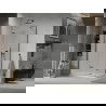 Mexen Lima skladací sprchovací kút 120 x 80 cm, transparentný, čierny + sprchová vanička Flat, biela - 856-120-080-70-00-4010B
