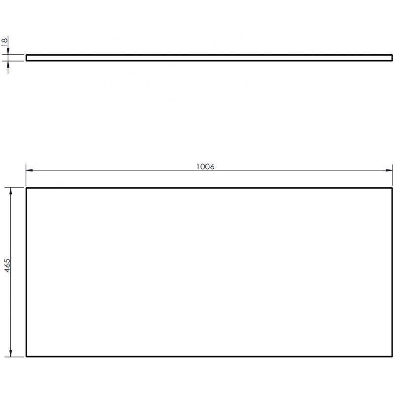 Mexen Uni doska na skrinku 100 cm, biely mat - 91AXX-1004-464-18-01