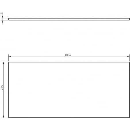 Mexen Uni doska na skrinku 100 cm, biely mat - 91AXX-1004-464-18-01
