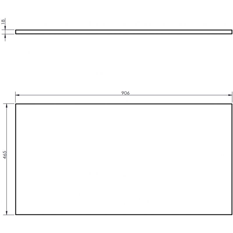 Mexen Uni doska na skrinku 90 cm, biely mat - 91AXX-0904-464-18-01