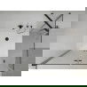 Mexen Lima skladací sprchovací kút 120 x 80 cm, transparentný, čierny + sprchová vanička Flat, biela - 856-120-080-70-00-4010B