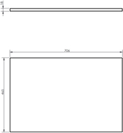 Mexen Uni doska na stolík 70 cm, sivý mat - 91AXX-0704-464-18-62