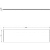 Mexen Uni doska na skrinku 180 cm, sivá matná - 91AXX-1804-464-18-62