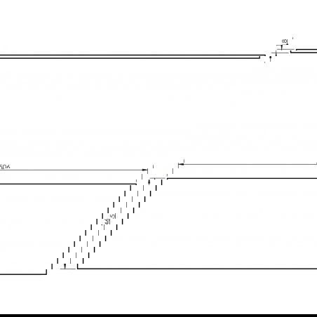 Mexen Uni doska na skrinku 150 cm, čierny lesk - 91AXX-1504-464-18-70