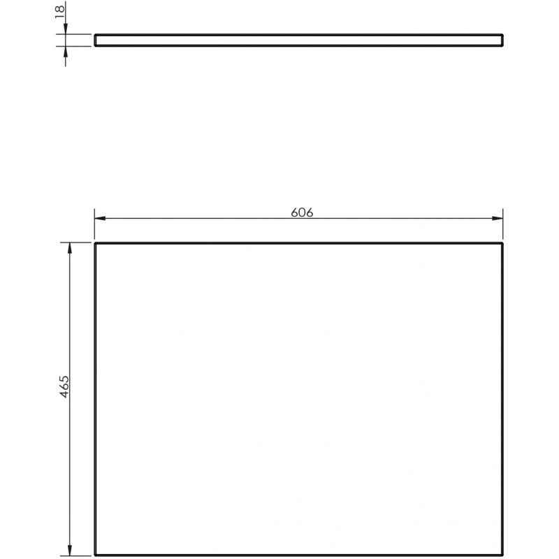 Mexen Uni pracovná doska na skrinku 60 cm, orech - 91AXX-0604-464-18-86