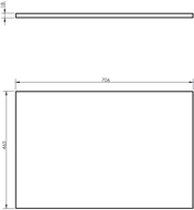 Mexen Uni pracovná doska 70 cm, orech - 91AXX-0704-464-18-86