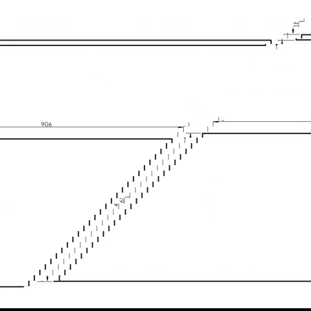Mexen Uni doska na skrinku 90 cm, orech - 91AXX-0904-464-18-86