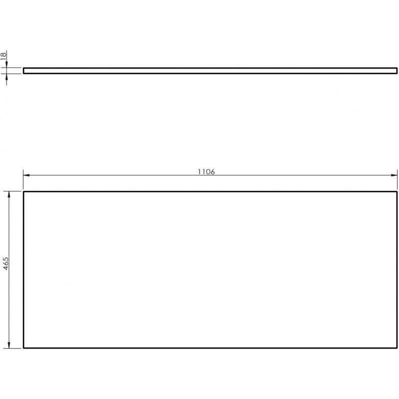Mexen Uni doska na skrinku 110 cm, orech - 91AXX-1104-464-18-86