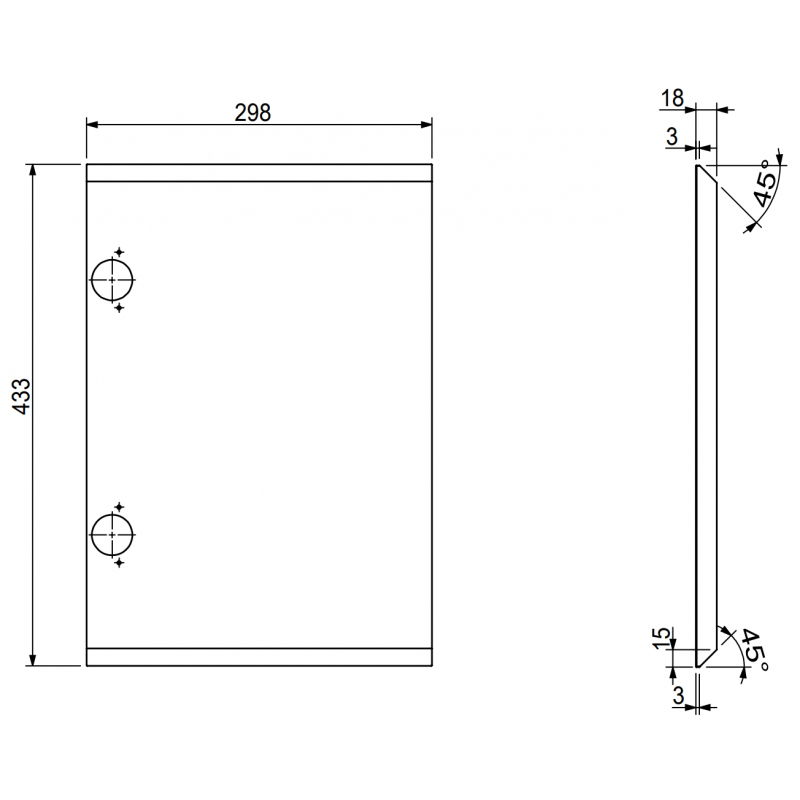 Mexen Orio predná časť kúpeľňovej skrinky 30 x 43,5 cm, biely lesk - 91A11-0300-470-1-00
