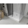 Mexen Lima skladací sprchovací kút 70 x 90 cm, grafit, chróm + vanička Flat, biela - 856-070-090-01-40-4010