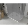 Mexen Lima skladací sprchovací kút 70 x 90 cm, grafit, chróm + vanička Flat, biela - 856-070-090-01-40-4010