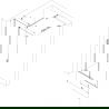 Mexen Velar sprchový panel posuvný Walk-in 140 x 200 cm, transparent 8 mm, biely - 871-140-000-03-20