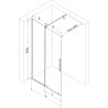 Mexen Velar sprchová stena sklápacia Walk-in 100 x 200 cm, transparentné 8 mm, čierna - 871-100-000-03-70