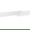Mexen Rivel predná časť s ryhovaním pre korpus kúpeľňovej skrinky 140 x 20 cm, biely mat - 91A20-1400-235-1-01