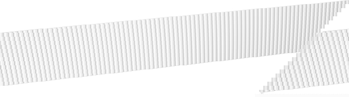 Mexen Rivel predná časť s ryhovaním pre korpus kúpeľňovej skrinky 140 x 20 cm, biely mat - 91A20-1400-235-1-01