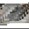 Mexen Lima skladacia sprchová kabína 70 x 80 cm, grafitová, chróm + Flat vanička, biela - 856-070-080-01-40-4010