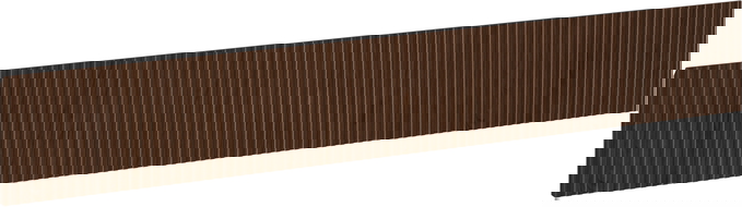Mexen Rivel predný drážkovaný panel pre kúpeľňovú skrinku 120 x 20 cm, orech - 91A20-1200-235-1-86