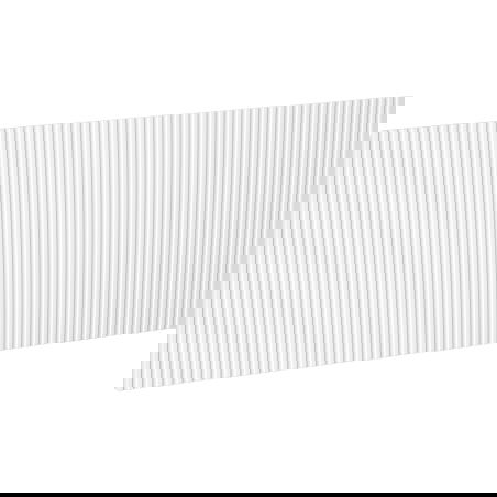 Mexen Rivel čelná strana rebrovaná pre korpus kúpeľňovej skrinky 120 x 43,5 cm, biely mat - 91A20-1200-470-1-01