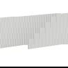 Mexen Rivel predná časť ryhovaná pre skrinku do kúpeľne 120 x 43,5 cm, sivý mat - 91A20-1200-470-1-62