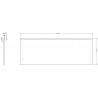 Mexen Rivel čelná plocha drážkovaná pre telo kúpeľňovej skrinky 120 x 43,5 cm, grafit mat - 91A20-1200-470-1-66