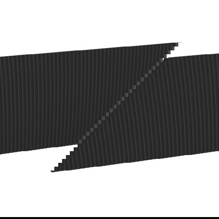 Mexen Rivel predný ryhovaný panel pre telo kúpeľňovej skrinky 120 x 43,5 cm, čierny mat - 91A20-1200-470-1-71