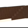 Mexen Rivel predná časť s drážkami na korpus kúpeľňovej skrinky 80 x 43,5 cm, orech - 91A20-0800-470-1-86