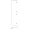 Mexen Rivel predná strana ryhovaná pre skrinku do kúpeľne 35 x 160 cm, grafit mat - 91A21-1600-300-1-66