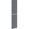 Mexen Rivel vlnitý front pre korpus kúpeľňovej skrinky 35 x 80 cm (2 ks), grafit mat - 91A21-1600-300-2-66