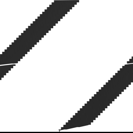 Mexen Rivel predná strana ryhovaná pre skrinkové telo do kúpeľne 35 x 80 cm (2 ks), čierny mat - 91A21-1600-300-2-71