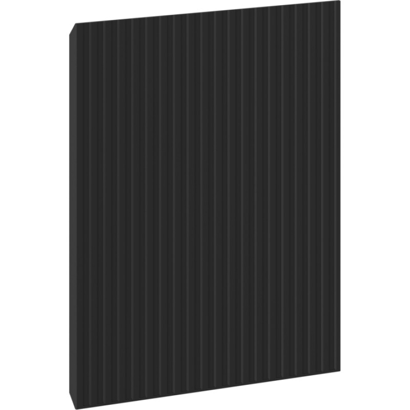 Mexen Rivel čelný panel ryhovaný pre korpus skrinky do kúpeľne 45 x 43,5 cm, čierny mat - 91A21-0450-470-1-71