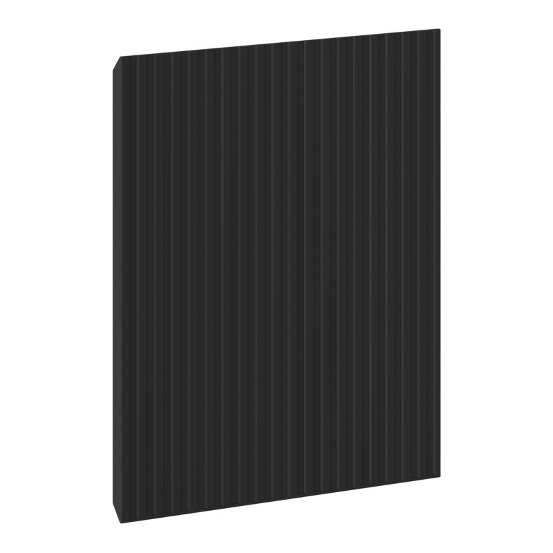 Mexen Rivel predná časť ryhovaná pre korpus kúpeľňovej skrinky 45 x 43,5 cm, čierny mat - 91A21-0450-470-1-71