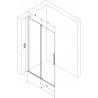 Mexen Velar L posuvná sprchová stena Walk-in 100 x 200 cm, mat 8 mm, leštená pištoľovo sivá farba - 871-100-003-33-66