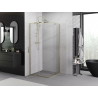 Mexen Exo-R Duo štvorcová sprchová kabína s otváracími dverami 80 x 80 cm, transparentná, zlatá - 8110-080-080-50-00