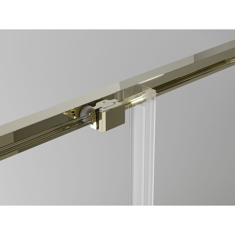 Mexen Exo štvorcová posuvná sprchová kabína 90 x 90 cm, transparentná, zlatá - 8111-090-090-50-00