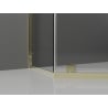Mexen Exo päťuholníková sprchová kabína 80 x 80 cm, priehľadná, zlatá - 812-080-080-50-00