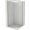 Mexen Exo-R päťhranná sprchová kabína 90 x 90 cm, transparentná, zlatá - 812-090-090-50-00