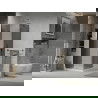 Mexen Lima skladacia sprchová kabína 80 x 80 cm, grafit, chróm + vanička Flat, biela - 856-080-080-01-40-4010