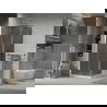 Mexen Lima skladacia sprchová kabína 80 x 80 cm, grafit, chróm + vanička Flat, biela - 856-080-080-01-40-4010