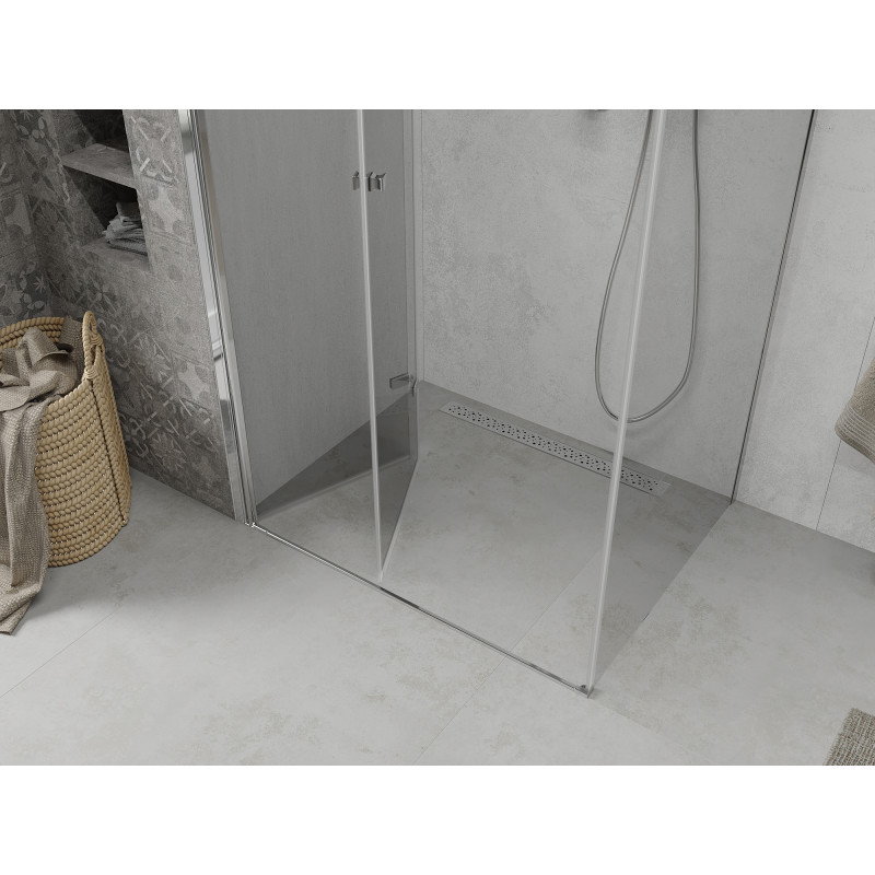 Mexen Lima skladací sprchový kút 75 x 120 cm, transparentný, chróm - 856-075-120-01-00
