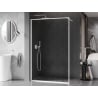 Mexen Kioto-F sprchová stena Walk-in s rámom 75 x 202 cm, transparentná 8 mm, biela - 800-075-104-20-00