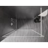 Mexen Kioto-F sprchová stena Walk-in s rámom 80 x 202 cm, transparentná 8 mm, biela - 800-080-104-20-00