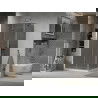 Mexen Lima skladací sprchovací kút 80 x 100 cm, grafit, chróm + vanička Flat, biela - 856-080-100-01-40-4010