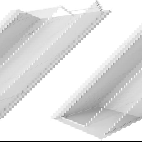 Mexen Kioto-F sprchová stena Walk-in s rámom 80 x 75 cm, priehľadná 8 mm, biela - 800-080-202-04-20-075