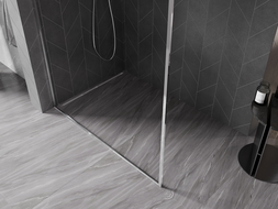 Mexen Kioto-F sprchová stena Walk-in s rámom 135 x 202 cm, priehľadná 8 mm, chróm - 800-135-104-01-00