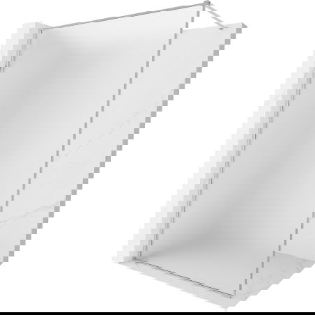 Mexen Kioto-F sprchová stena Walk-in s rámom 80 x 202 cm, matné sklo 8 mm, chróm - 800-080-104-01-30