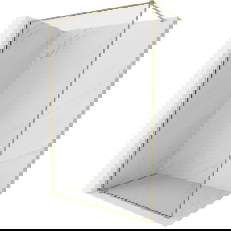 Mexen Kioto-F Sprchová stena Walk-in s rámom 155 x 202 cm, transparentná 8 mm, zlatá - 800-155-104-50-00