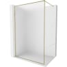 Mexen Kioto-F sprchová stena Walk-in s rámom 100 x 202 cm, matné sklo 8 mm, zlatá - 800-100-104-50-30