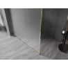 Mexen Kioto-F sprchová stena Walk-in s rámom 100 x 202 cm, matné sklo 8 mm, zlatá - 800-100-104-50-30