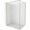 Mexen Kioto-F sprchová stena Walk-in s rámom 120 x 202 cm, mrazené sklo 8 mm, zlatá - 800-120-104-50-30